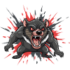 Tasmanian devil in comic style