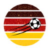 Football Circle Germany Retro Gradient