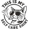 Cat Selfcare Shirt with Sunglasses Gift