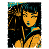Geisha in neon light