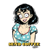 Send Coffee Anime Girl Sticker
