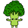 Illustration du brocoli Kawaii