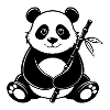 Panda avec du bambou