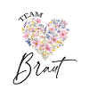 Blumen Herz - Team Braut - Personalisierbar