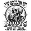 Skeleton Drinking Coffee Idiots