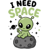 Kawaii Alien on Moonstone