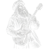 Leonardo Da Vinci plays guitar