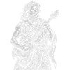 Poseidon plays guitar
