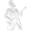 John Brown plays guitar