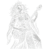 Hecate plays guitar