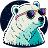Neon polar bear sunglasses