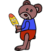 Bär Teddy  Eiskrem  Eis Kind