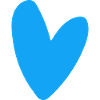 Blue heart neon retro style striking