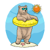 Bear Beach Swim Ring Summer