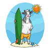 Cow Beach Surfboard Summer