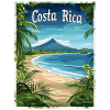 Costa Rica Tropical Beach Landscape