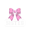 Baseball Sister Bow Bat Pink