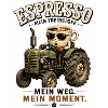 Espresso Treibstoff auf dem Traktor