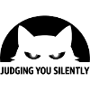 Chat Jugement Silencieux Humour Noir