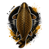 Golden Carp Top View Premium-Angeldesign