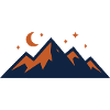Mystic Mountains Moon Stars