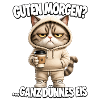 Lustiges Morgenmuffel Design mit Kaffee
