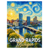 Grand Rapids, Michigan Starry Night