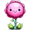 Cuddly Pink Flower Face