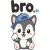 Blue Cap Husky Bro