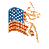 Baseball Player Waffle USA Flag
