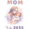Maman depuis 2015 – Design Aquarelle Tendre