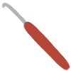 Crochet à manche rouge