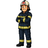 Fire Brigade Cartoon Hero Look