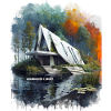 ABANDONED LUXURY - Modern A-Frame Ruins Sketch