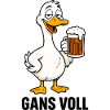 Biertrinkende Ente Cartoon
