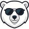 Polar Bear Black Glasses