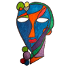Cubist Mask River- Martina Eßer