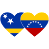 Curacao Venezuela flag heart used