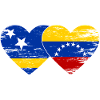 Curacao Venezuela flag heart used
