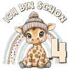4e anniversaire girafe arc-en-ciel mignonne mignonne