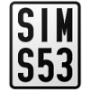 Simson S53 Moped License Plate