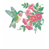 Ruby Throated Hummingbird Floral