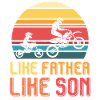 Father & Son Motocross Retro Sunset