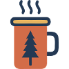 Emailletasse Tanne Kaffee Wald
