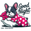 Good Night Emma French Bulldog Sleeping