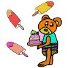 Teddy Teddys Kinder Eiskrem Muffin naschen
