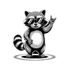 Raccoon with sunglasses