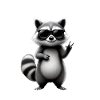 Raccoon with sunglasses
