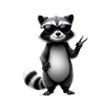 Raccoon with sunglasses