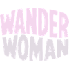 Wanderfrau Gradient Typo